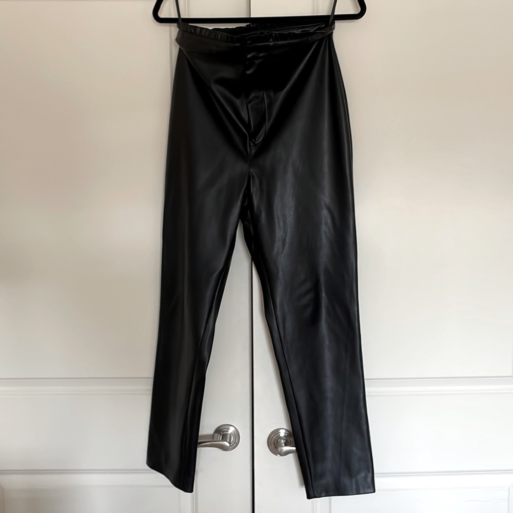 BB Dakota by Steve Madden Faux Leather Black Pants size 4
